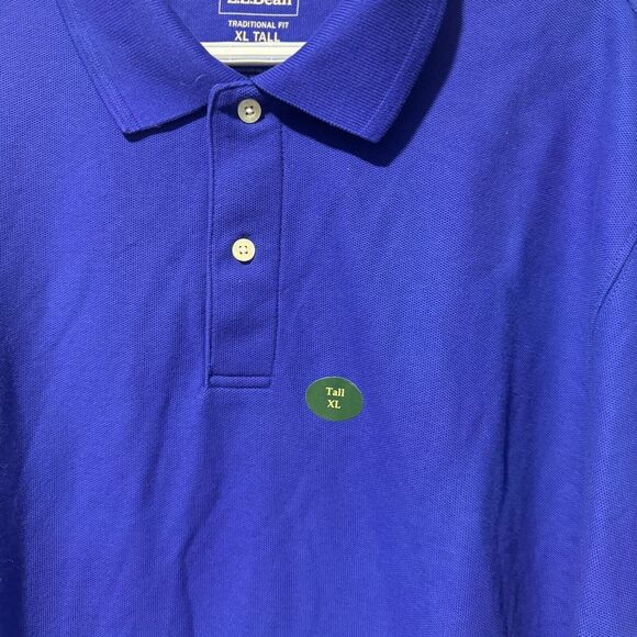 LL. Bean men's blue XL Tall polo new with tag‎ long sleeve - Picture 3 of 6